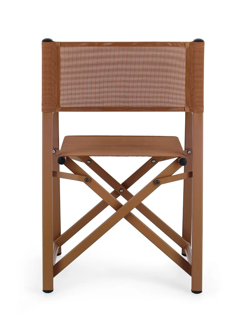 SEDIA REGISTA TAYLOR IN ALLUMINIO PIEGHEVOLE PECAN