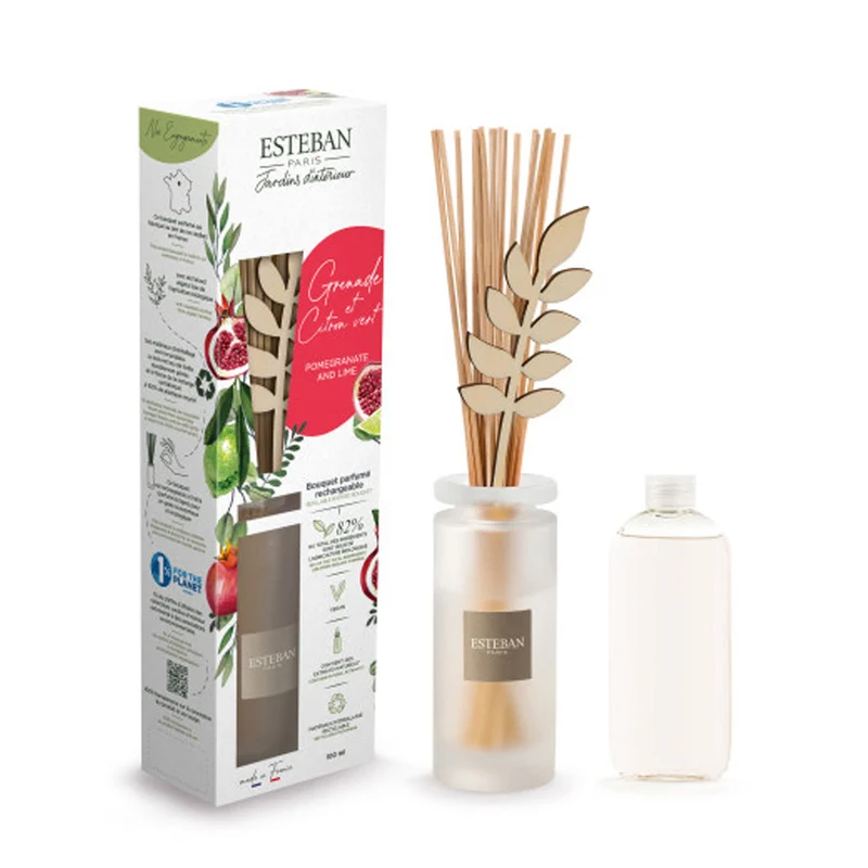 DIFFUSORE A BASTONCINI CON RICARICA MELOGRANO E LIME 100ML
