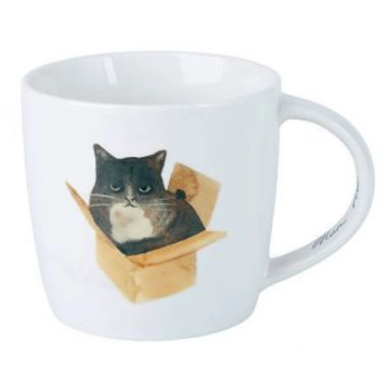 TAZZA MUG FELINE FRIENDS CAT IN A BOX 400ML