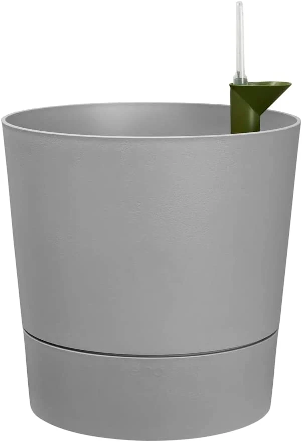 VASO GREENSENSE AQUA CARE ROUND 35CM LIGHT CONCRETE GRIGIO
