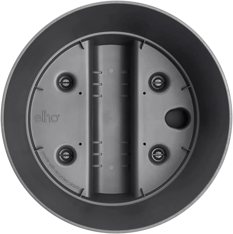 VASO GREENSENSE AQUA CARE ROUND 35CM CHARCOAL GREY GRIGIO SCURO