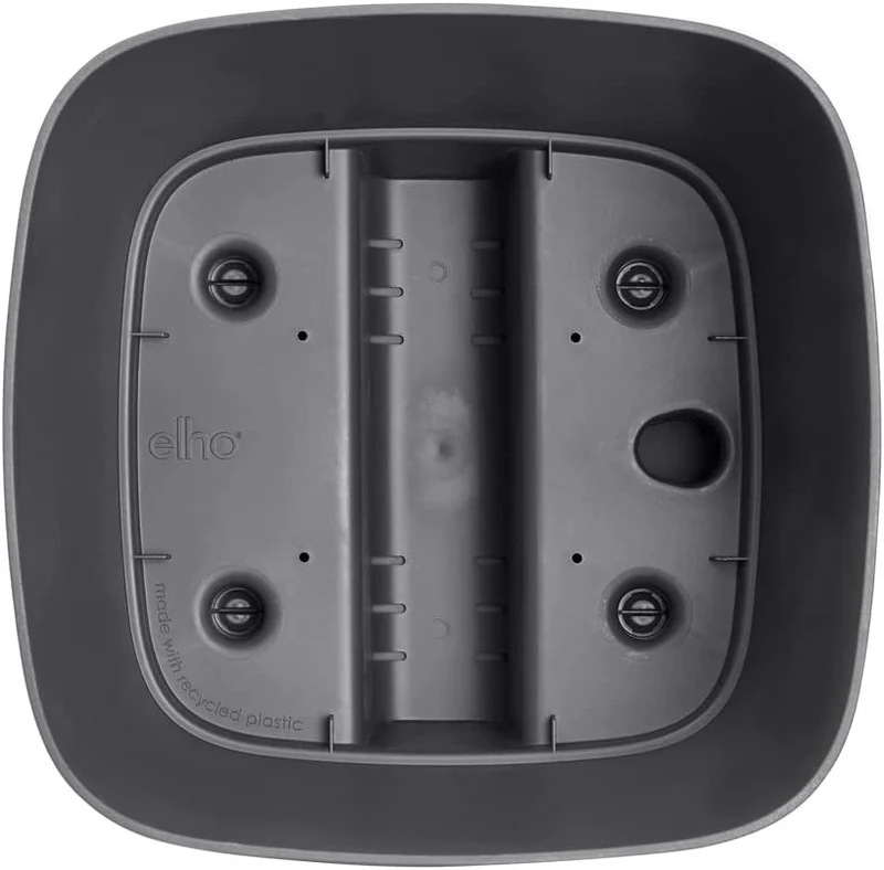 VASO GREENSENSE AQUA CARE SQUARE 38CM CHARCOAL GREY GRIGIO SCURO
