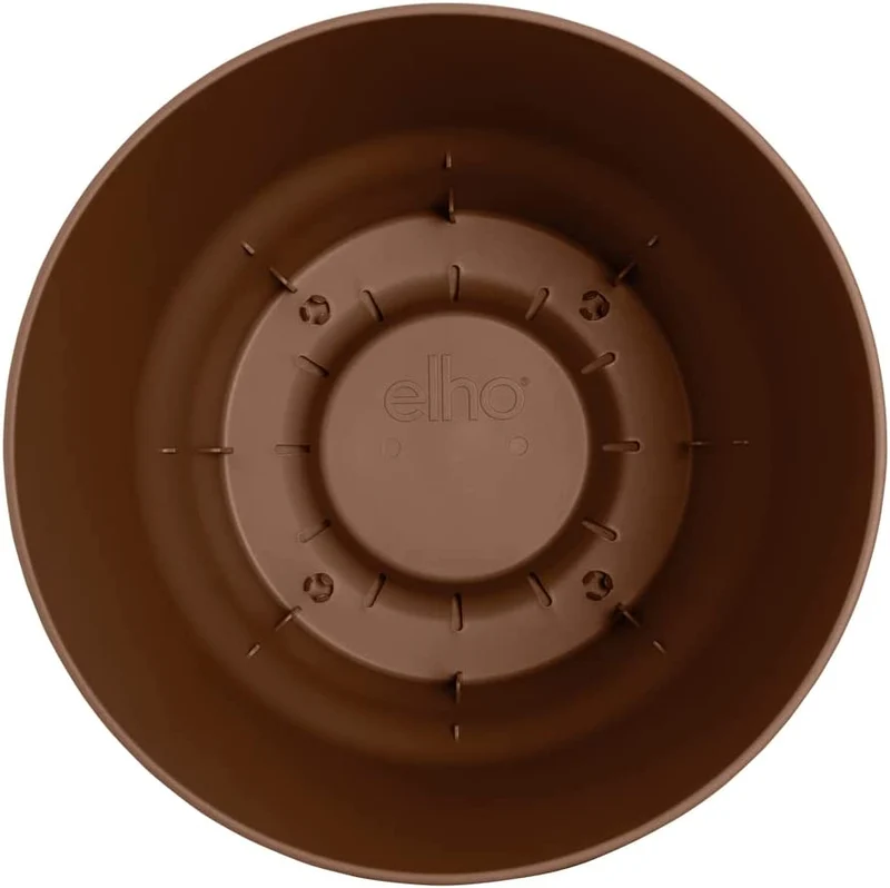 VASO GREENVILLE ROUND 14CM GINGER BROWN