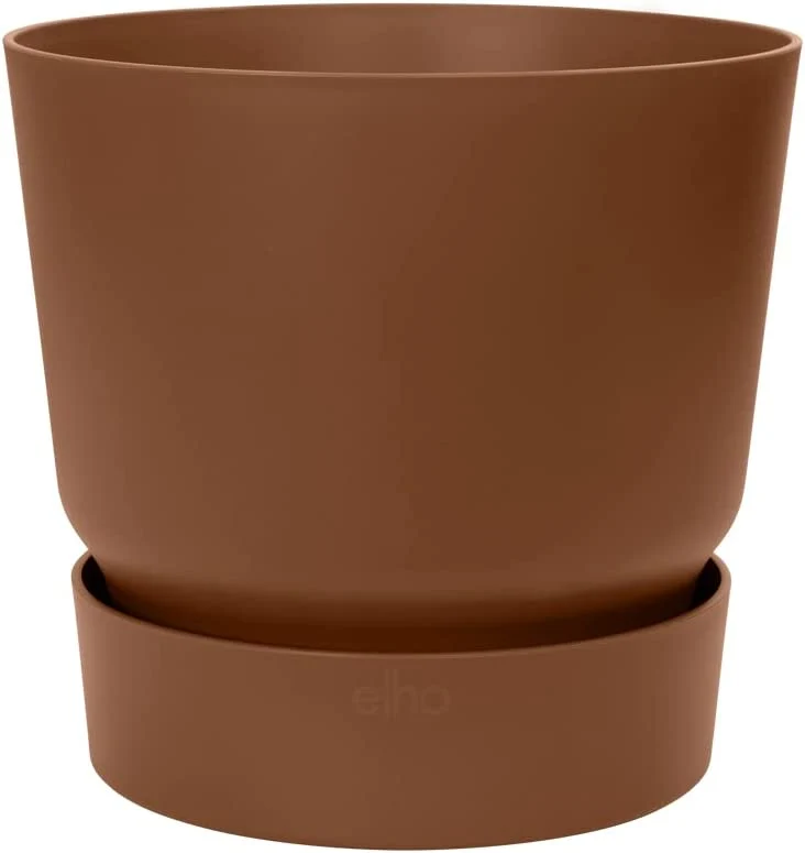 VASO GREENVILLE ROUND 16CM GINGER BROWN