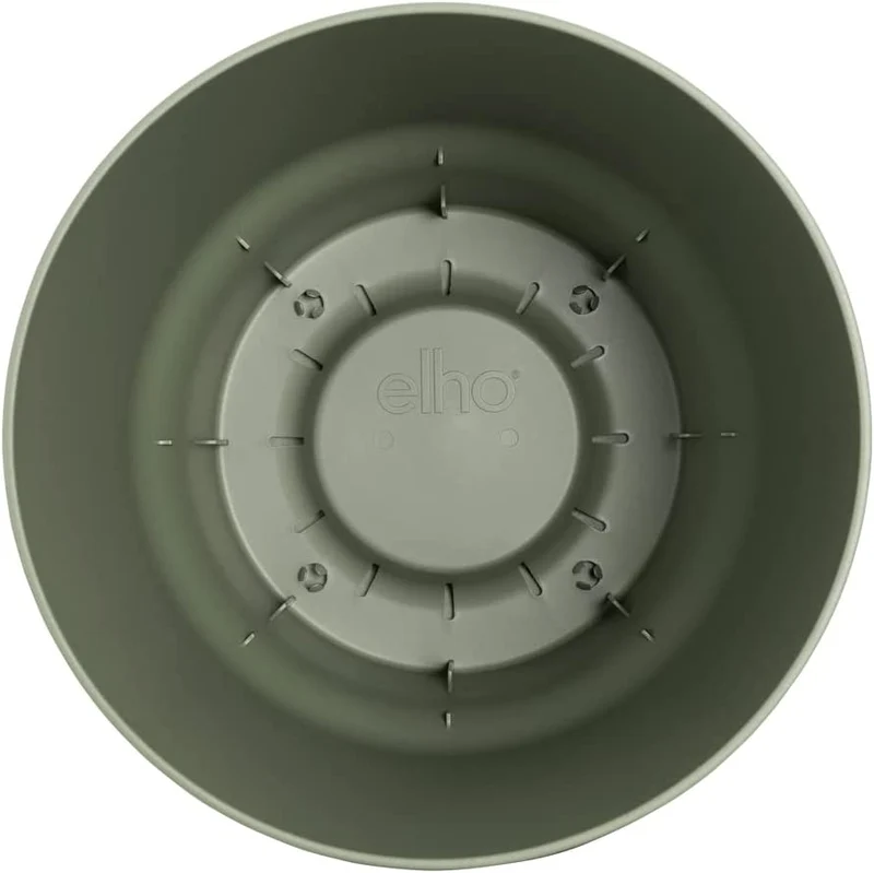 VASO GREENVILLE ROUND 18CM LEAF GREEN