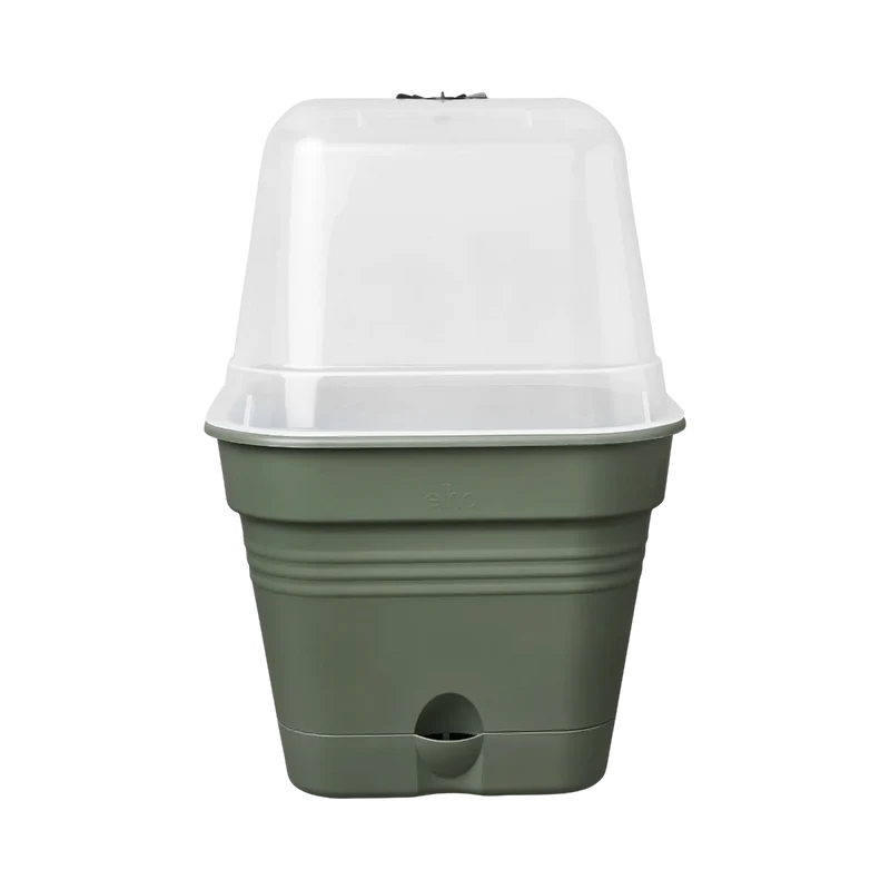 VASO DA COLTURA GREEN BASICS GROWPOT SQUARE ALLIN1 15CM LEAF GREEN