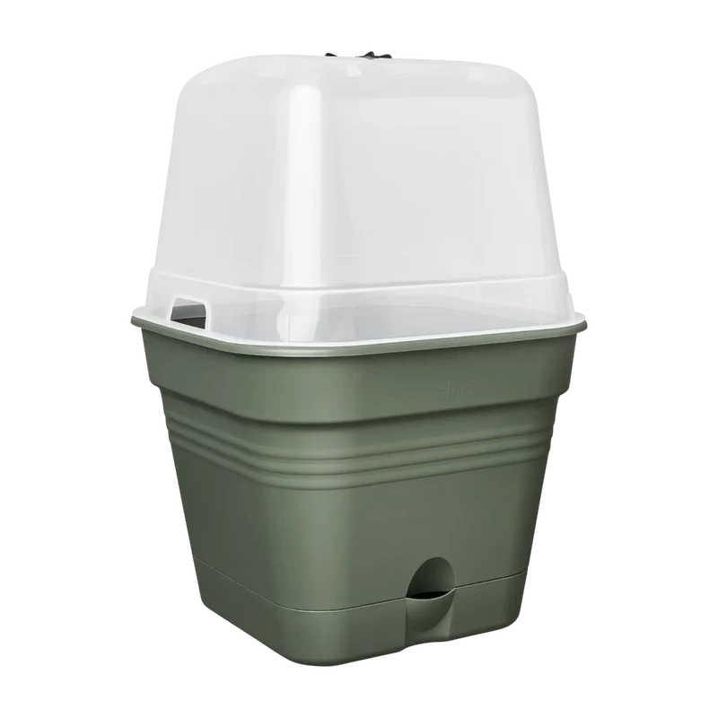 VASO DA COLTURA GREEN BASICS GROWPOT SQUARE ALLIN1 25CM LEAF GREEN