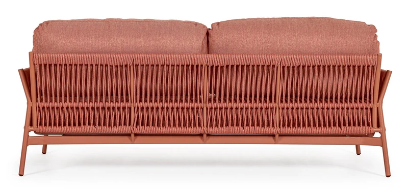 DIVANO 2 POSTI PARDIS CON CUSCINI TERRACOTTA