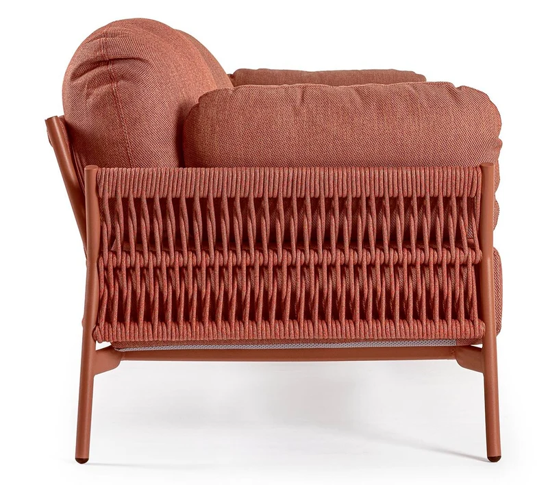 DIVANO 2 POSTI PARDIS CON CUSCINI TERRACOTTA