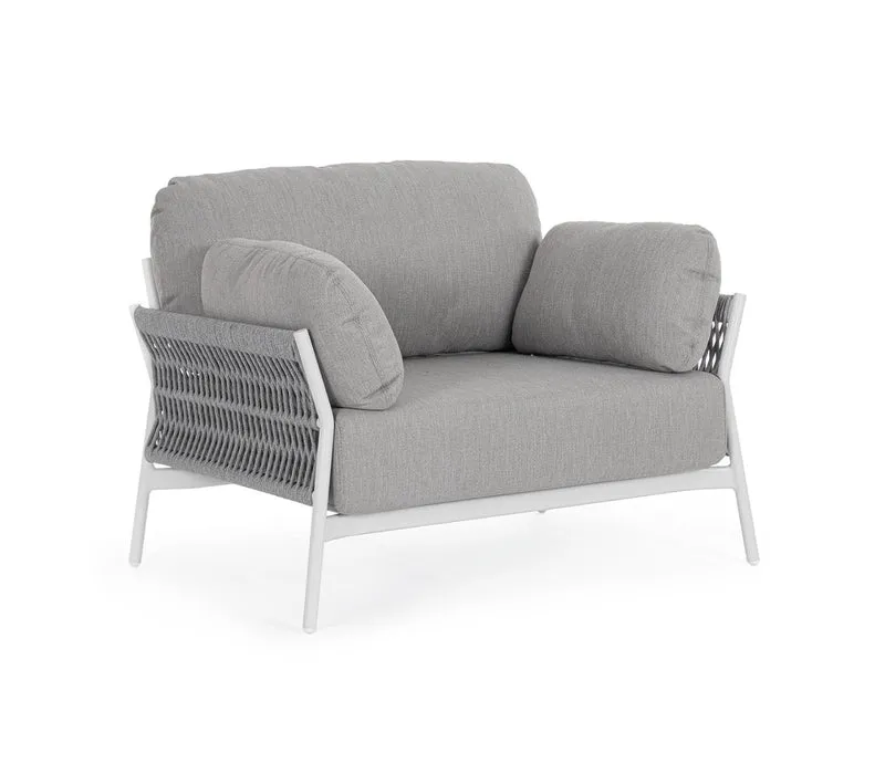 POLTRONA PARDIS CON CUSCINI BIANCO/GRIGIO