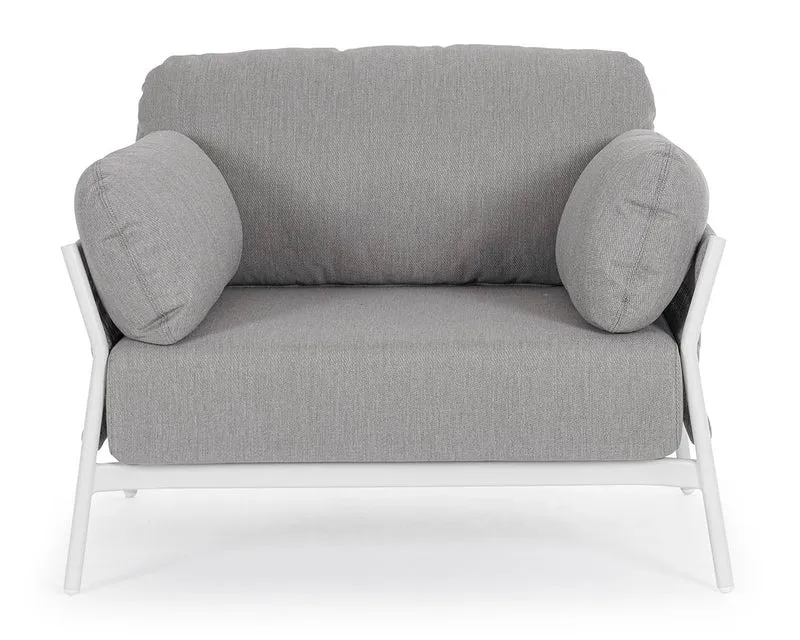 POLTRONA PARDIS CON CUSCINI BIANCO/GRIGIO
