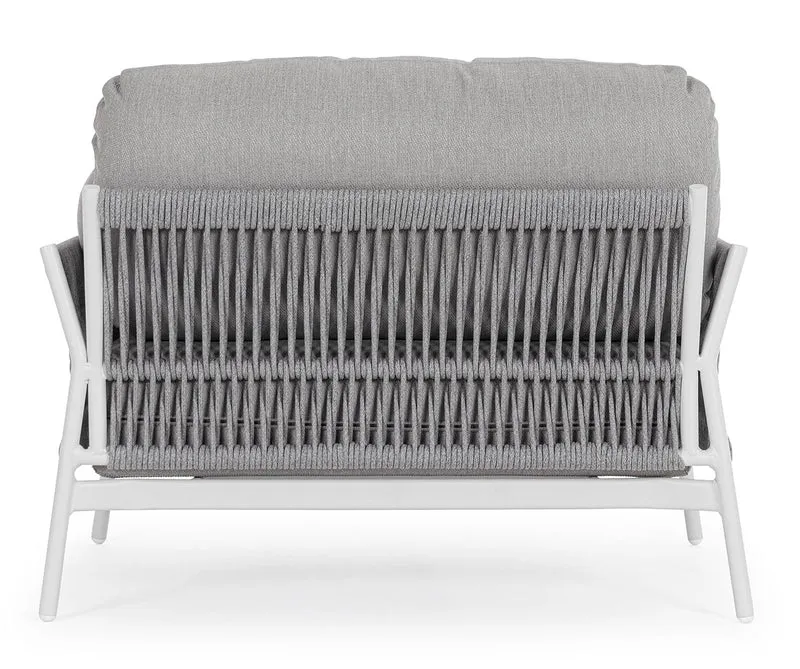 POLTRONA PARDIS CON CUSCINI BIANCO/GRIGIO