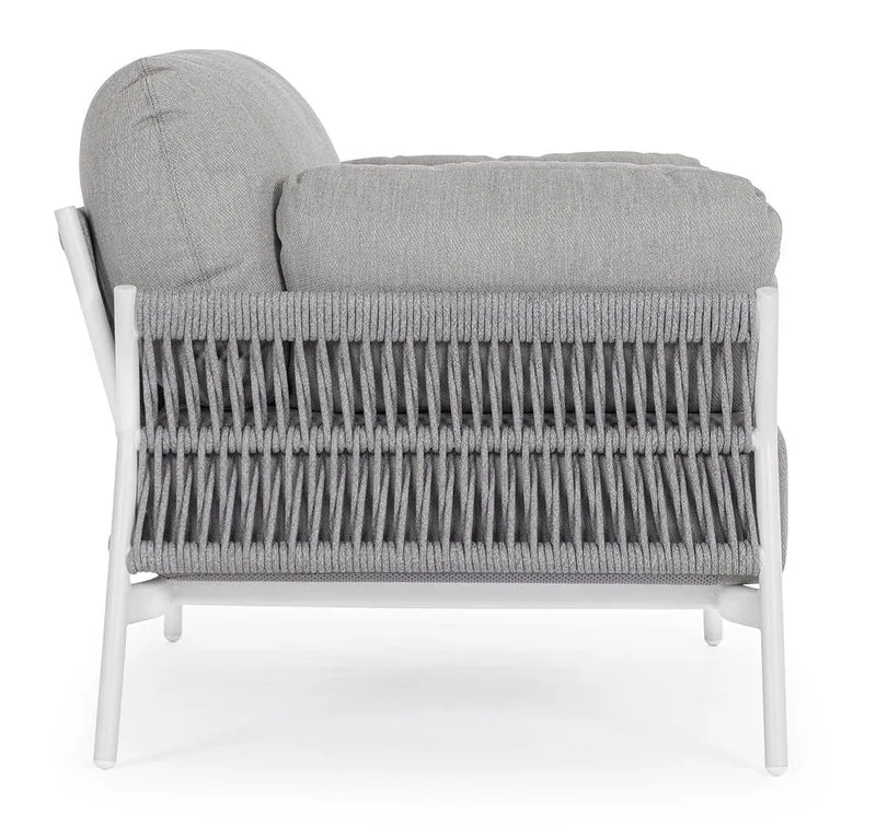 POLTRONA PARDIS CON CUSCINI BIANCO/GRIGIO