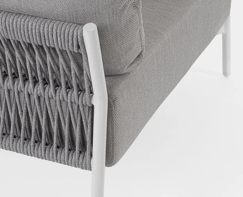 POLTRONA PARDIS CON CUSCINI BIANCO/GRIGIO