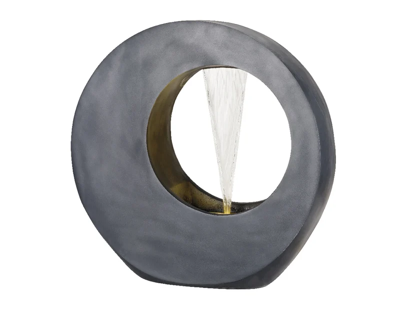 FONTANA MODERNA ANTRACITE CON LUCE LED 22X72X72CM
