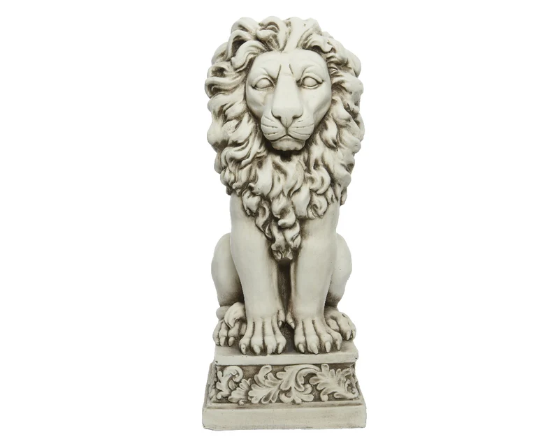 STATUA LEONE BIANCO H61CM