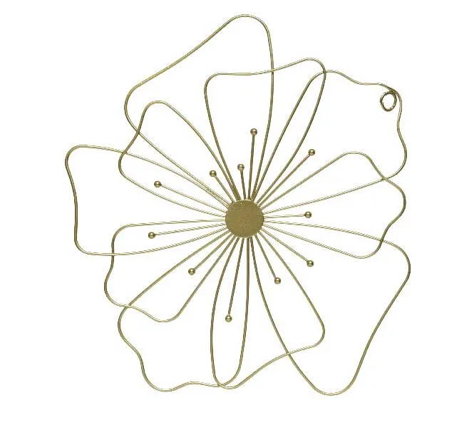 FIORE APPENDIBILE IN METALLO COLOR ORO 31X30CM