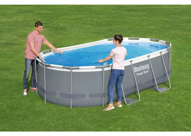 COPERTURA SOLARE PER PISCINA FUORI TERRA OVALE 427X250X100 CM