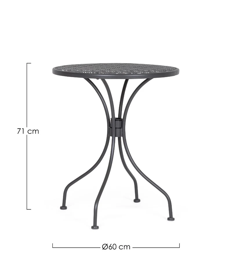 TAVOLO DA GIARDINO LIZETTE ANTRACITE 60CM