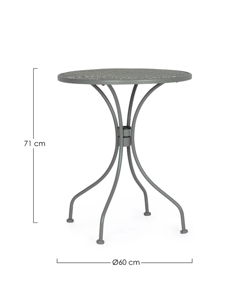 TAVOLO DA GIARDINO LIZETTE VERDE SCURO 60CM