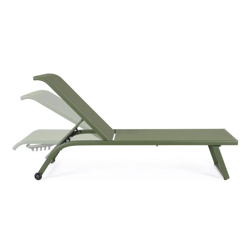 LETTINO PRENDISOLE RECLINABILE CON RUOTE TAYLOR VERDE