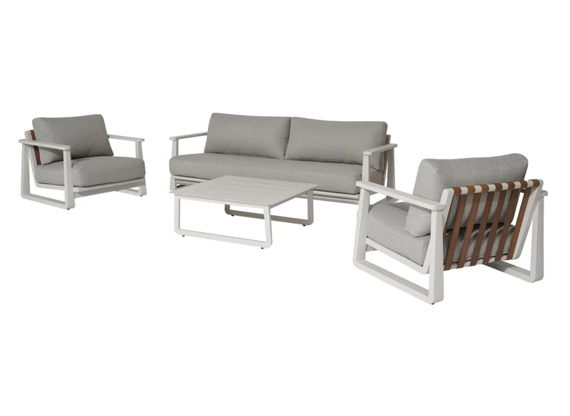 SALOTTO DA GIARDINO LEATHER CREMA