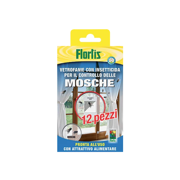 VETROFANIE CON INSETTICIDA PER MOSCHE 12PZ