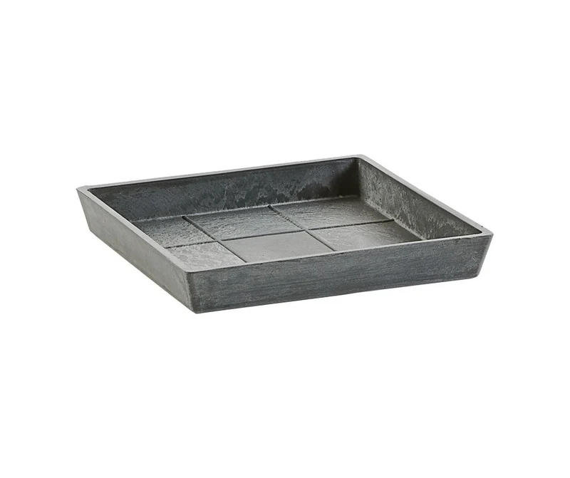 SOTTOVASO QUADRATO ROTTERDAM GRIGIO 18CM