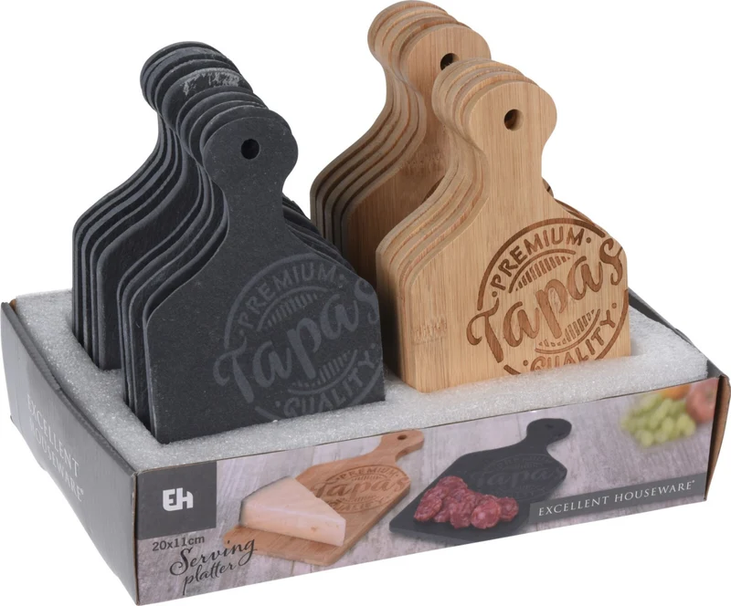 TAGLIERE 20X11CM BAMBU/ARDESIA ASSORTITO
